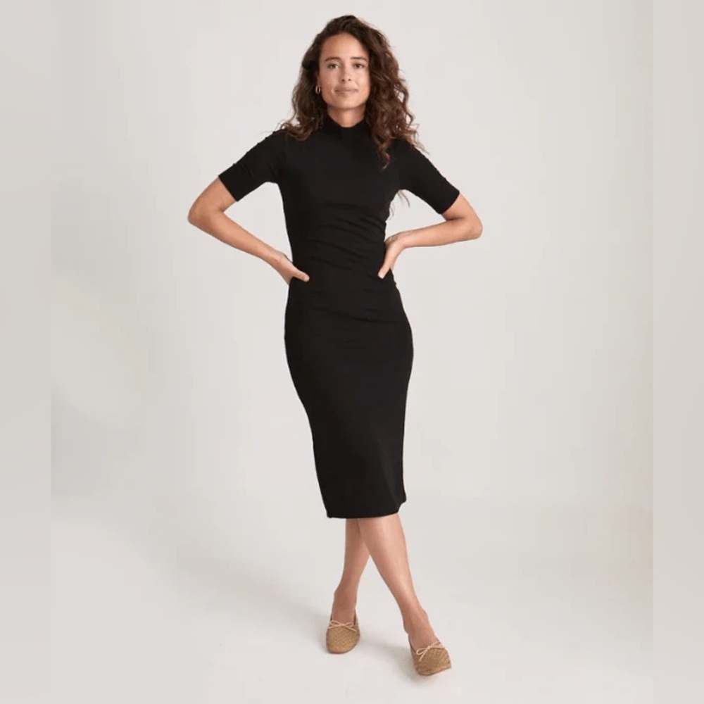 Marine Layer Black Midi Dress